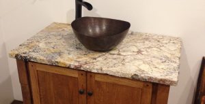 Granite Bathroom Vanity Top With Rock Edge