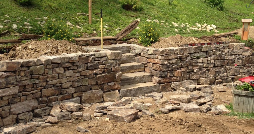 Dry Stack Wall Work In Progress