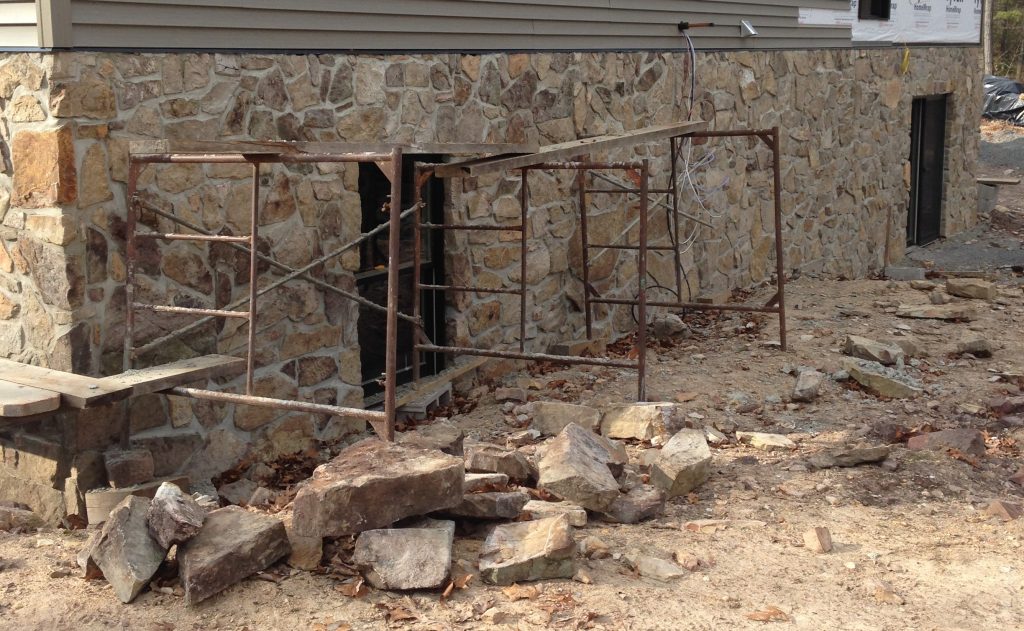 Stone Veneer Work In Progress