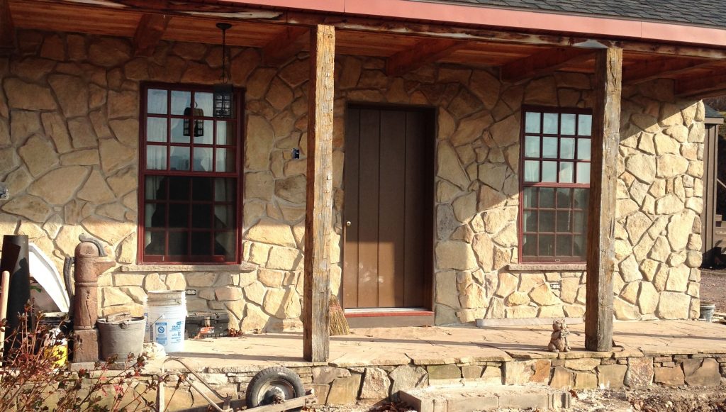 Stone Veneer Faced Home